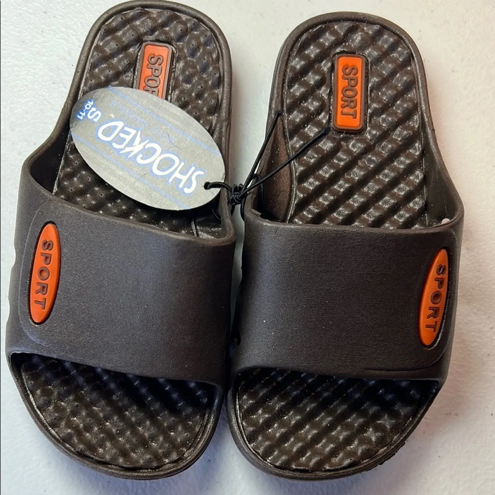 Sport‎ Boys' Sandals - brown and Orange Size 10/11